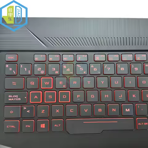 SP Laptop Backlit Keyboard Topcase Palmrest For ASUS TUF Gaming FX705 FX705D FX705DT Red letters 90N