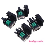 [NewGypsophila] Db9 Connector Male Female 9 Pin Plug Wire Sleeve Rs232 Rs485 Breakout Terminals