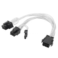 [Ready Stock]6 pin to Dual 8 pin (6+2) pcie cable for graphic card GPU splitter PCIE 6pin to dual 8p