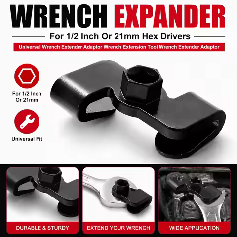 Wrench Expander For 1/2 Inch Or 21mm Hex Drivers Universal Wrench Extender Adaptor Wrench Extension 