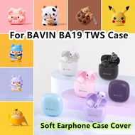【Discount】For BAVIN BA19 TWS Case Trendy Cartoon Grey Bears & Ducks for BAVIN BA19 TWS Casing Soft E