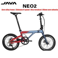 JAVA NEO 2 |  Folding bike / foldable bike - 20" wheelset  | 9 speed |  alloy frameset | double folding design !