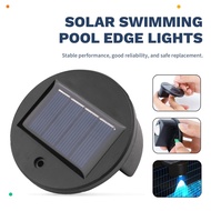 4pack Solar Powered Swimming Pool Edge Lights for Inground Pools Above Ground Waterproof Wireless Po