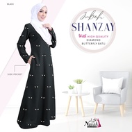High Quality Stylish Jubah Muslimah Side Pocket With Front Butterfly Diamond Batu New Design New Arival 2023