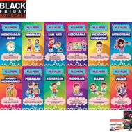 MY BEAUTY HOUSE BANNER SET NILAI MURNI 12 pcsset  HIASAN KELAS  KECERIAAN KELAS  SEKOLAH