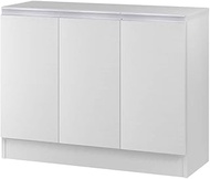 IWATSUKI Storage Shelf with Door to Order White Wood Width 17.7-47.2 inches (45-120 cm), Width 31.1 