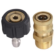 Pressure Washer Adapter Set M22 To 1/4 Inch Quick Connect Kit M22 14Mm To 1/4 Inch Quick Connect Kit