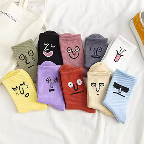 1 Pair Korea Funky Harajuku Trend Women Candy Colors Casual Funny Socks Girl Kawai Socks Unisex Surp