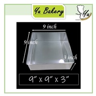 4"/5”/6”/7”/8"/9" inch/inci Square Cake Pan Baking Mould Fix Base Loyang Kek Empat Segi/Petak Acuan 