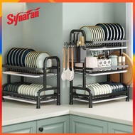 Rak Dapur Pinggan Sinki Rak Pinggan Keluli Tahan Karat 2/3 Lapisan dengan Rak Dulang Rak Pengeringan