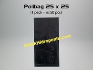 Polibag Polybag Hitam Tebal - ukuran 25 x 25 - 1 pack isi 50 pcs