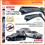 Mercedes Benz A200 W176 W177 Year 2012 To 2024 Car Windshield Front Wiper 1 Pair BoschAeroTwin A205S
