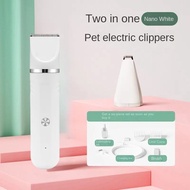 Dog Grooming Clipper with Nail Grinder Low Noise Cordless Electric Pet Hair Trimmer Kit for Dogs Cat