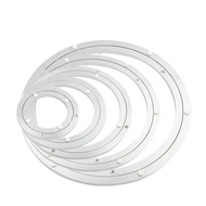 [szluzhen3gv] Bearing Swivel Plate Silver White Dining Table Base Rotating Aluminium Turntables
