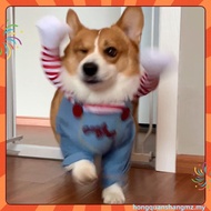 Chucky Dog Costume Halloween Cosplay Costume Fun Dog Cat Clothes Teddy Puppy Photography Props Festi