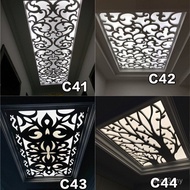 Panel Ukiran Berongga PVC Kilang Guangdong Grid Siling Gaya Cina Panel Kerawang Antik Jeriji Masuk S