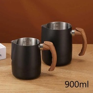 Leeseph Glass Milk Jug Latte Art Espresso Stainless Steel with Scale - LS9