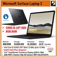 Microsoft Surface Laptop 3 (1 YEAR WARRANTY T&C)13.5 inch BLACK Touch Screen Core i5-10th GEN Win 11