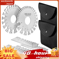 8Pieces Wire Gauge Measuring Tool, Metal Gauge Thickness Tool, Sheet Thickness Gauge, Round Dual Sid
