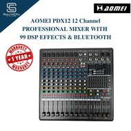 AOMEI PDX12 12 Channel Professional Mixer 99 DSP Effects Bluetooth USB Audio Mixing Console