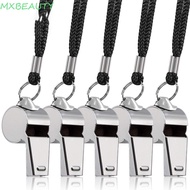 MXBEAUTY1 Metal Whistle, Loud Professional Stainless Steel Whistles, Team Sport With Rope Strong Wear Resistant Referee Whistles Training