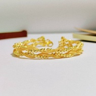 916 Gold Belut Biji Sawi Bracelet / 916 Emas Belut Biji Sawi Rantai Tangan / 916 黄金时尚贵气手链