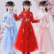 baju cheongsam budak baju tradisional sabah kanak kanak Baju Tradisional Kanak Kanak Perempuan Cheongsam kids Pakaian musim panas kanak-kanak perempuan Hanfu, skirt dongeng, gaya Cina, musim bunga kanak-kanak dan musim luruh dongeng skirt puteri dua helai