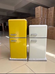 全新復古雪櫃 藍色黃色 雪櫃 小型雙門雪櫃refrigerator