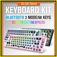 ❡ ❐ ⚾︎ TOM680 TM680 Mechanical Keyboard Kit DIY Hot-swappable 3 Modes RGB Bluetooth/Wired/2.4G wire