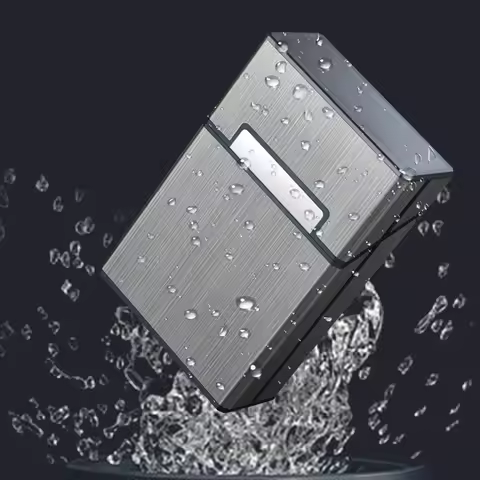 Portable Slim Aluminum Cigarette Case Regular King Size Plastic Cigar Tobacco Holder Box Storage Con