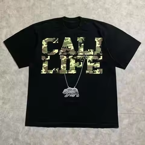 Cali Life Camo Logo Usa T Shirt Idea 2 Sided Vintage 105046