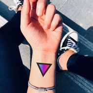 OhMyTat 同性戀三角 Gay Triangle 刺青圖案紋身貼紙 (2 張)