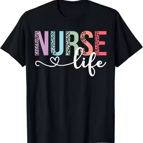 Women Nurse Life Rn Lpn Cna Leopard Week Healthcare T Shirt