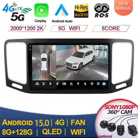 For Volkswagen VW Sharan 2012~2018 9'' Android 15 Car Radio Multimedia Player Stereo Octa Core 4G Ca