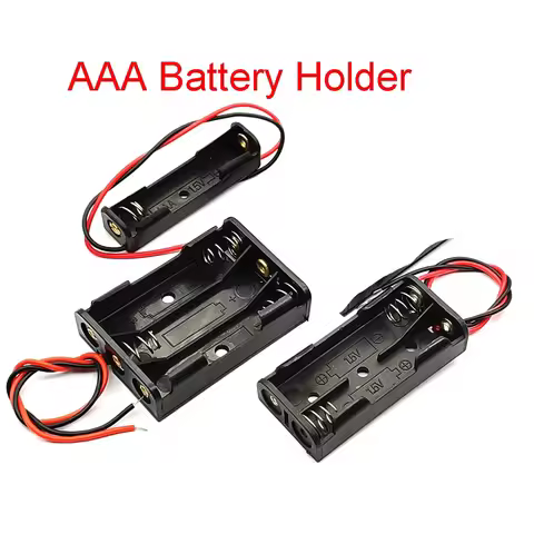 1/2/3Slot AAA Battery Case Battery Box AAA Battery Holder With Leads With 1 2 3 Slots AAA drop shipp