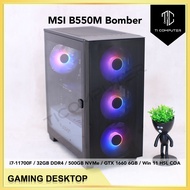 INVASION ZM-S Black MSI B550M Bomber Intel i7-11700F 32GB DDR4 RAM 500GB NVMe SSD GTX 1660 OC 6GB Re