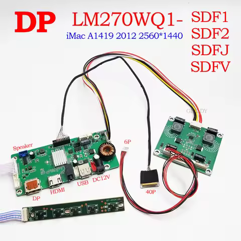 LM270WQ1-SDF1 LM270WQ1-SDF2 Drive Board For iMac A1419 27 Inch Screen Controller 2K 2560*1440 eDP DP