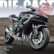 816 Kawasaki Black 1:18 Alloy Motorcycle Model Children's Toy Car Sliding Model Decoration I2n6