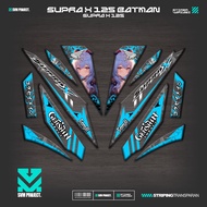 UV TRANSPARENT STRIPING SUPRA X 125 BATMAN MOTIF IP67 WAVE 125 BETMEN STICKER SIMPLE GRAPHICBENING