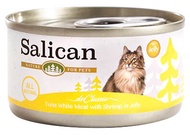 SALICAN 挪威森林- Tuna White Meat with Shirmp In Jelly 白肉吞拿魚+鮮蝦啫喱貓罐頭 85g