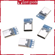 WIN Metal 14 Pin Connector Type-c Connector Breakout P-CB Board 4 Core Welding Wire Charging Data Ty