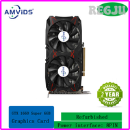 REGJU การ์ดจอ GTX 1660 Super 6GB 192Bit GDDR6 HDMI-Compatible DP DVI GPU 1660 S 6G สำหรับคอมพิวเตอร์