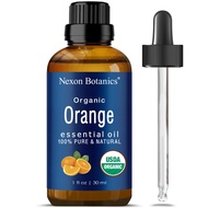 Organic Orange Essential Oil 30ml - Undiluted Natural Sweet Orange Essential Oils for Diffuser, Arom