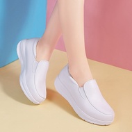 GPT RUNTIP Kasut Jururawat Putih Nurse Slip Buckle Flat Shoes Nurse White Shoes