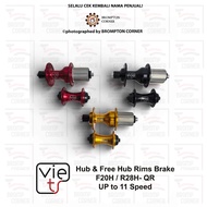 VIETS - HUB FREE HUB - OLD 74/130mm - F20 H / R28 H - up 11Speed V Brake