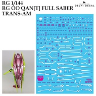 [DELPI DECAL] 205  RG 1/144 00 QAN[T] FULL SABER [TRANS-AM] GUNDAM WATER SLIDE DECAL