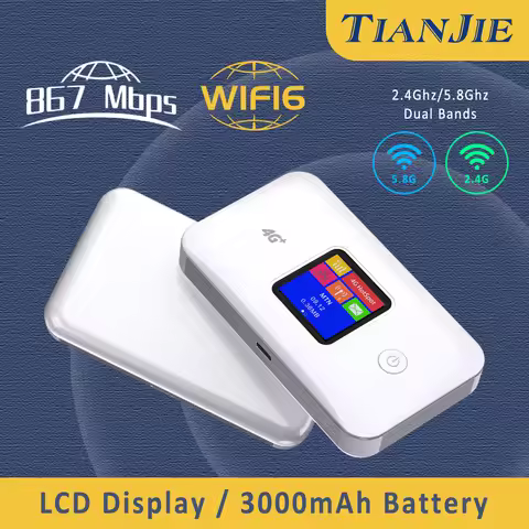 TIANJIE MF801 4G+ Mobile Hotspot,Router with Sim Card Slot,5G Modem,Portable WiFi Device for Travel,