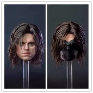 BY-ART 1/6 Soldier BY-T12 Winter Soldier Bucky Hair Planting Male Head Sculpture Including Mask Read