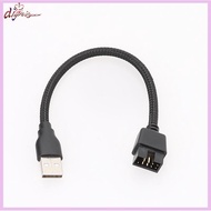 dignityss 9pin Male to External USB A Male PC Mainboard Internal Data Extension Cable 20cm 7 9in