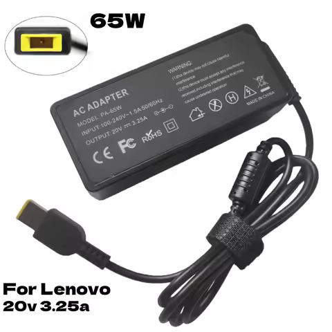 65W 20V 3.25A Square AC Laptop Charger Power Adapter For Lenovo Thinkpad X301S X230S G500 G405 X1 Ca